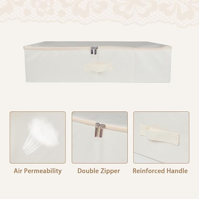 Large Wedding Dress Storage Box - Beige Preservation Box with 30Pcs Acid-free Tissue Paper