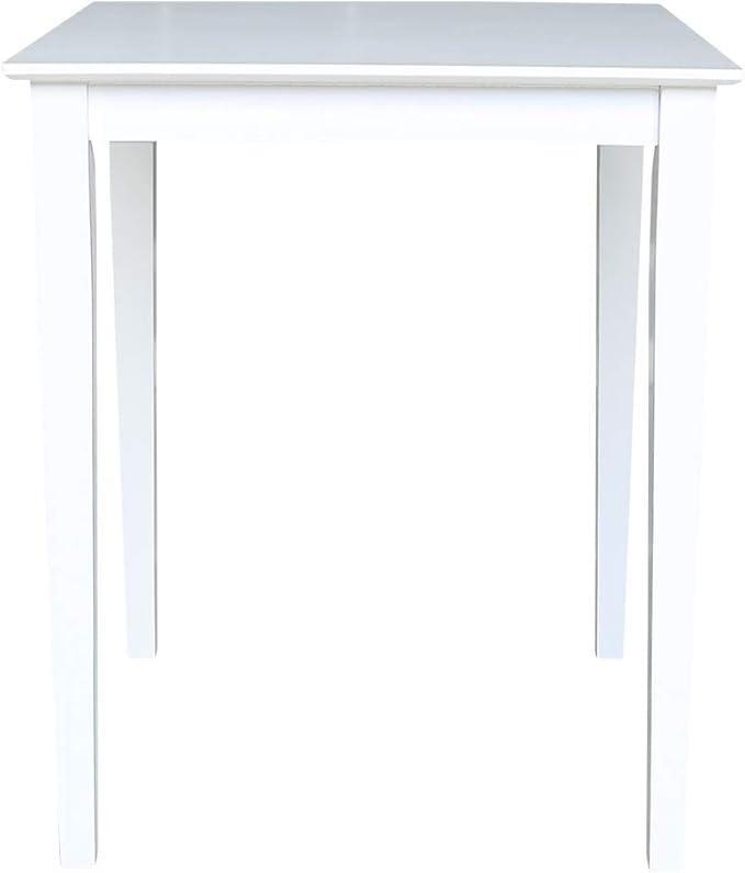 International Concepts Solid Wood Top Counter Height Dining Table, White