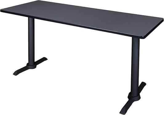 Regency Cain 66 x 24 in. Steel T-Base Training Seminar Table- Grey