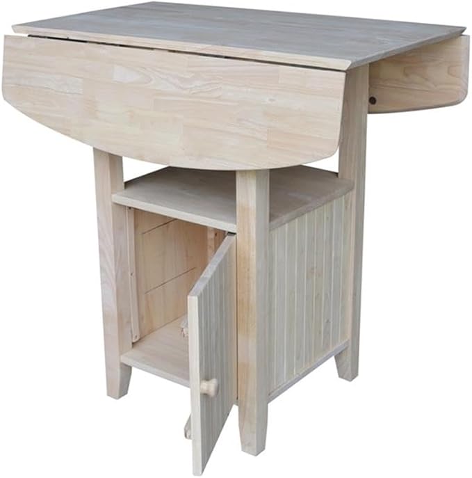 IC INTERNATIONAL CONCEPTS Dual Drop Leaf Bistro Table - Bar Height - with Storage