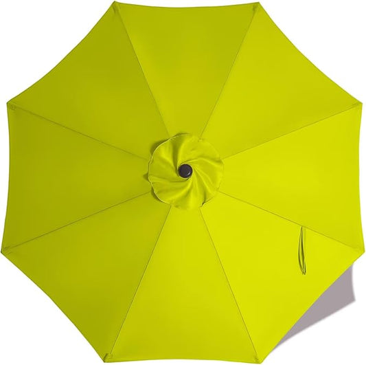 ABCCANOPY 9ft Outdoor Umbrella Replacement Top Suit 8 Ribs (Lemon Green)