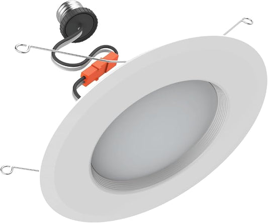 GE Color Select LED Recessed Downlight Fixture, RS6 Indoor Floodlight, 6-Inch, Multiple Color Temperatures, 75 Watt Replacement (3 Pack)