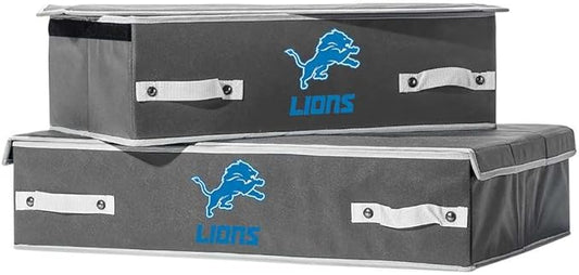 Franklin Sports NFL Under Bed Storage Bins - Folding Organizer Containers - NFL Team Office, Bedroom + Living Room Décor