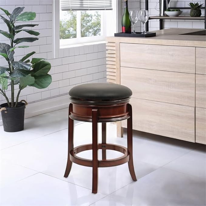 Boraam Magellan Counter Height Swivel Stool, 24-Inch, Brandy
