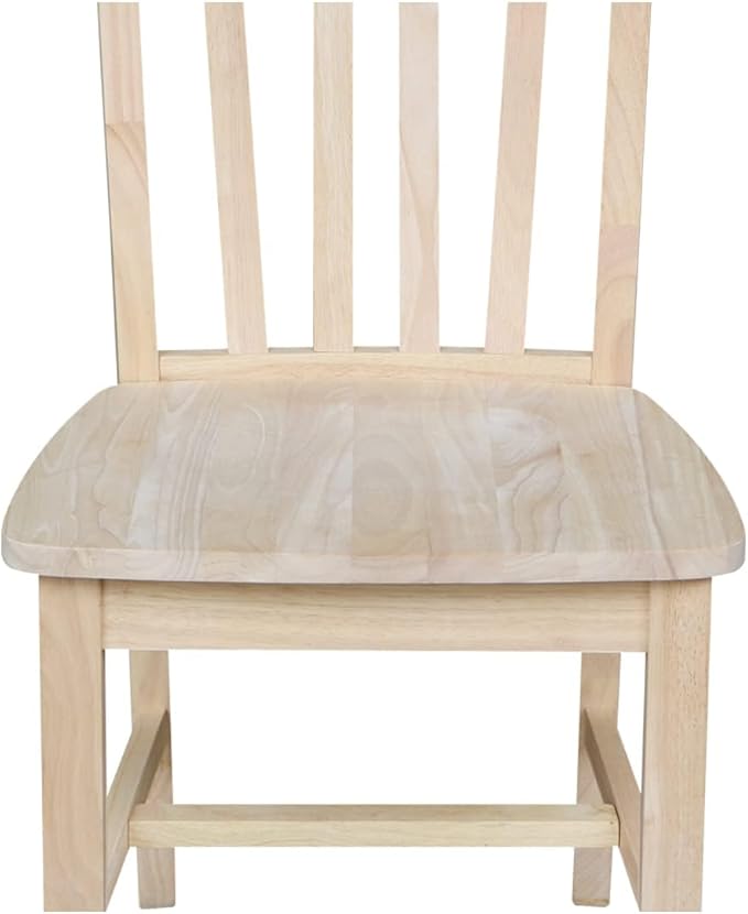 IC INTERNATIONAL CONCEPTS 30" Round Top Solid Wood Pedestal Table with 2 Dining Chairs in Unfinished
