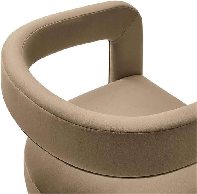 Modway Winslow Stain-Resistant Performance Velvet Accent Chair in [Color]- Open Back Barrel Armchair - Versatile Upholstered Dining Chair - Cozy Reading Chair