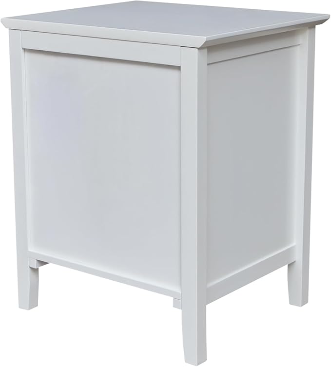 International Concepts Solid Wood Nightstand with 1 Drawer in White