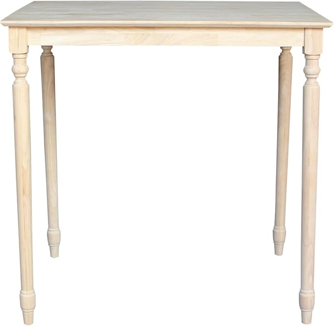 IC INTERNATIONAL CONCEPTS Solid Wood Top Table - Turned Legs