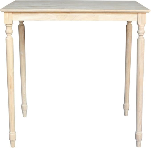IC INTERNATIONAL CONCEPTS Solid Wood Top Table - Turned Legs