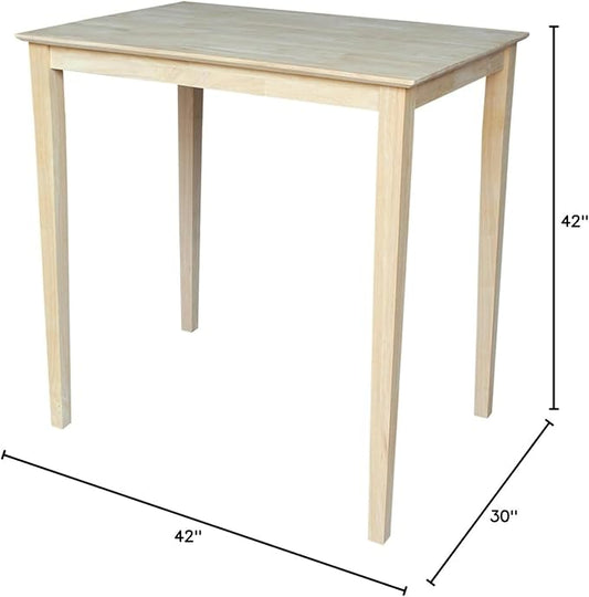 International Concepts 42" Solid Wood Top Bar Table in Natural