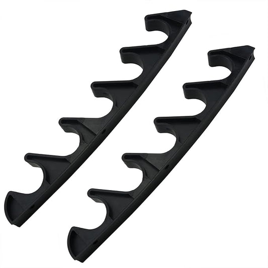 Adjustment Bracket CHENJIN 2PCS 6 Position Nylon Black Adjustment Brackets for Patio Outdoor Lawn Yard Furniture or Chaise Lounges, Back-Height Multi Position Adjuster