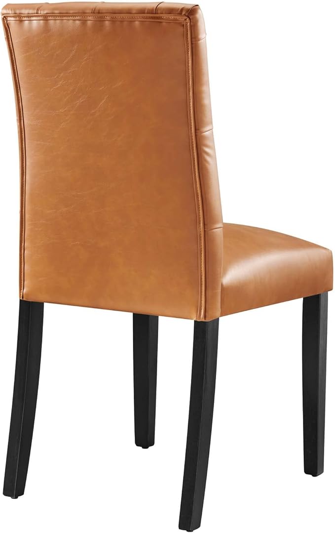 Modway EEI-3472-TAN Duchess Dining Chair Vinyl Set of 2, Tan