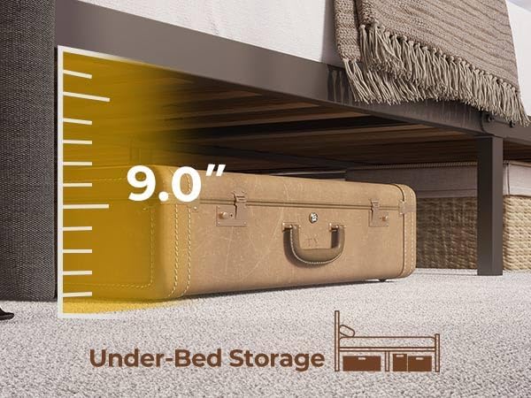 Rolanstar Twin Size Bed Frame with LED Lights and Charging Station, Upholstered Headboard with 2-Tier Storage Shelves, Heavy Duty Metal Frame, Noise-Free Support, Easy Assembly, No Box Spring Needed