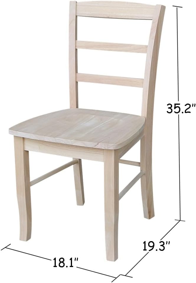 IC INTERNATIONAL CONCEPTS 36" Round Top Pedestal Dining Table with 2 Madrid Chairs - Multi-Color