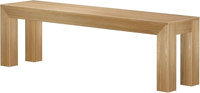 Plank+Beam Modern Dining Room Bench (61in / 1550mm), Blonde Wirebrush