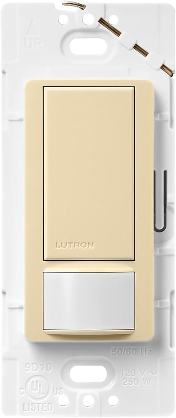 Lutron Maestro Motion Sensor Light Switch Indoor for Bathroom, Garage, Laundry Room, Any Bulbs, Occupancy Vacancy Sensor, Single-Pole, MS-OPS2-IV, Ivory