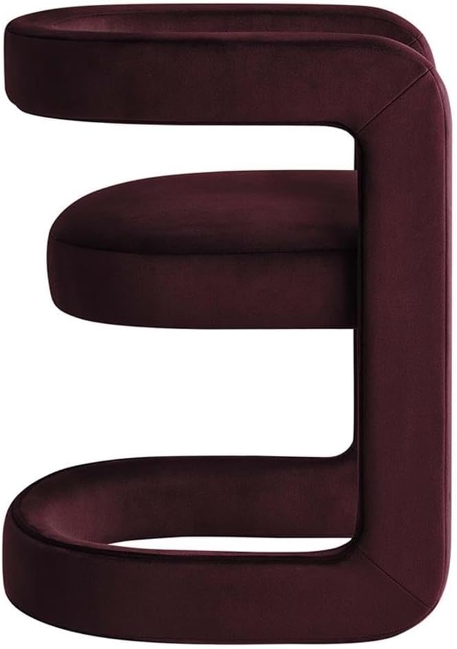 Modway Winslow Stain-Resistant Performance Velvet Accent Chair in [Color]- Open Back Barrel Armchair - Versatile Upholstered Dining Chair - Cozy Reading Chair
