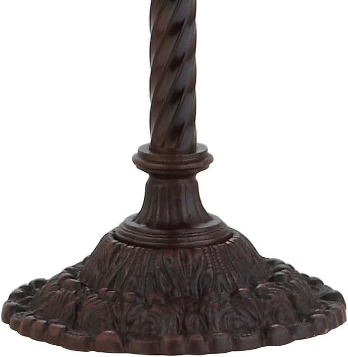 JONATHAN Y 71" Bronze/Red Dragonfly Tiffany-Style LED Floor Lamp, Traditional Standing Light for Living Room, Multi-Color Stained Glass Shade, LED Bulb Included JYL8002A