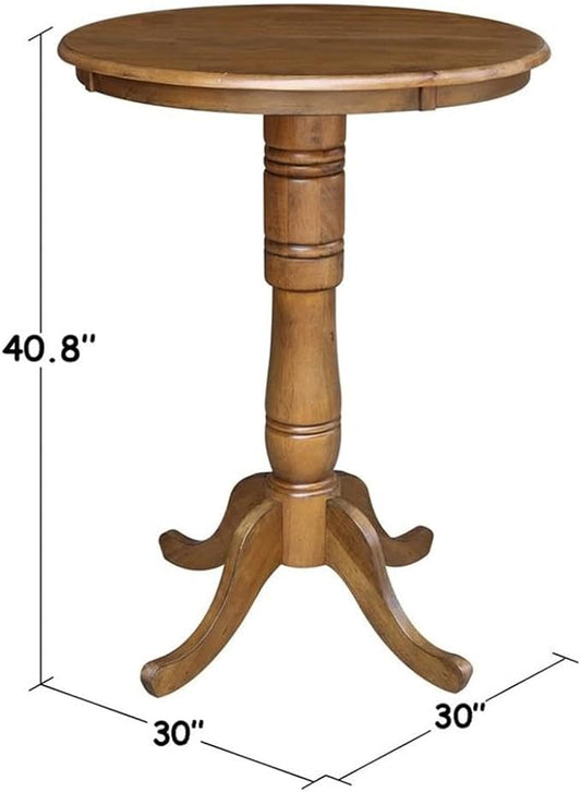 IC INTERNATIONAL CONCEPTS 30" Round Top Pedestal Table - 40.9" H