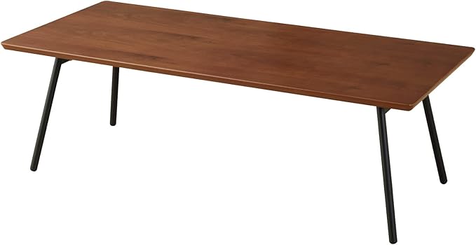 PaletteLife Folding Coffee Table, No Assembly, W41.3 x D18.9 x H13.4 in, Round Corner, for Dorm and Living Room, Portable and Space-Saving, Modern, Compact, Walnut Brown