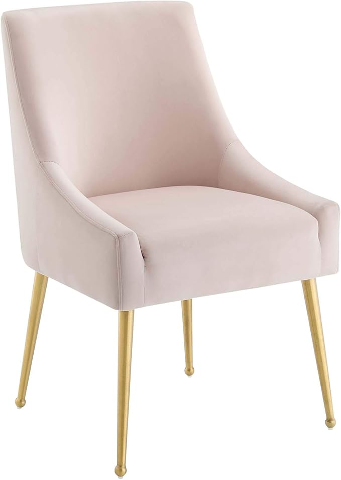 Modway Discern Upholstered Performance Velvet Dining Chair, Pink
