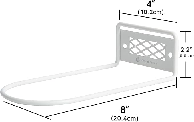 J JACKCUBE DESIGN White Metal Floating Shoe Display Shelves for Wall Mount, Set of 6 Sneaker Showcase Organizer Rack Display -MK1068B