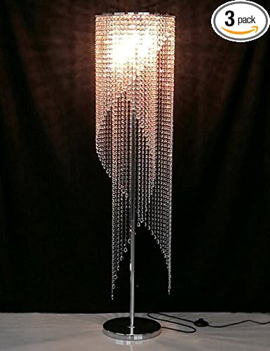 Crystal Floor Lamp, Elegant Rain Lamp, Modern Lava Lamp for Living Room, Bedroom, Girls Room, Silver Chrome