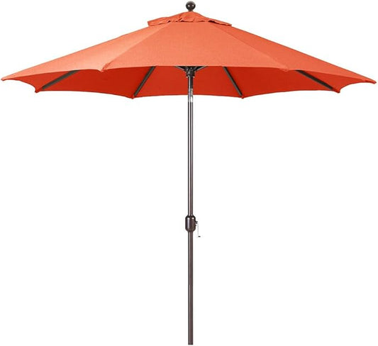Galtech Deluxe Auto Tilt Market Umbrella, 11ft - Outdoor Patio, Deck, Pool, Backyard Stand Alone Umbrella - Octagon, Heavy Duty w/Bronze Frame & Sunbrella Fabric (Brick)