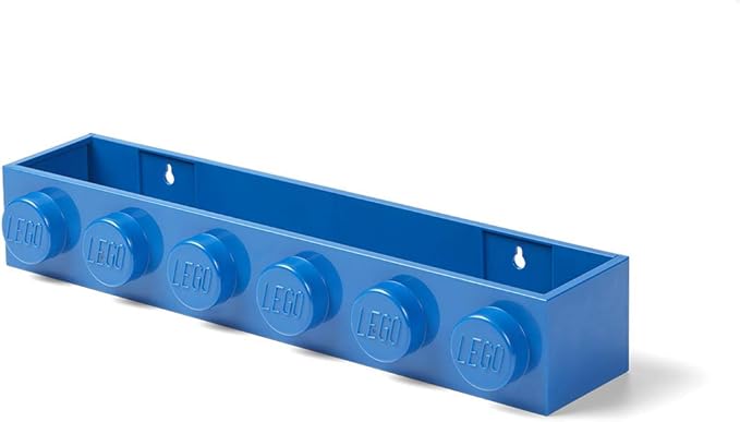 Room Copenhagen, Lego Book Rack - Decorative Floating Shelf Storage - Blue