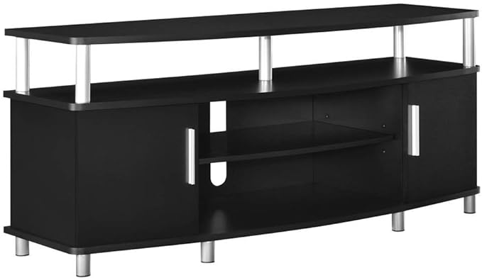 Ameriwood Home Carson TV Stand for TVs up to 50", Black (1195496PCOM)