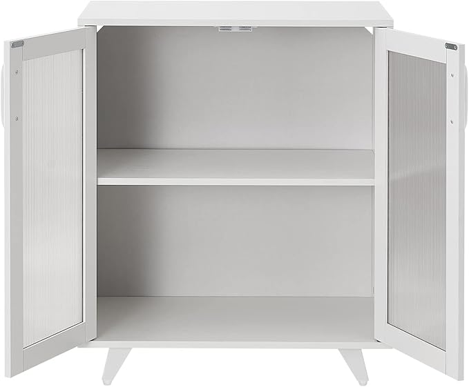 Panana Kitchen Buffet Server Table Accent Sideboard Cupboard Server Buffet Console Table with Doors Cabinet (27inch, White)