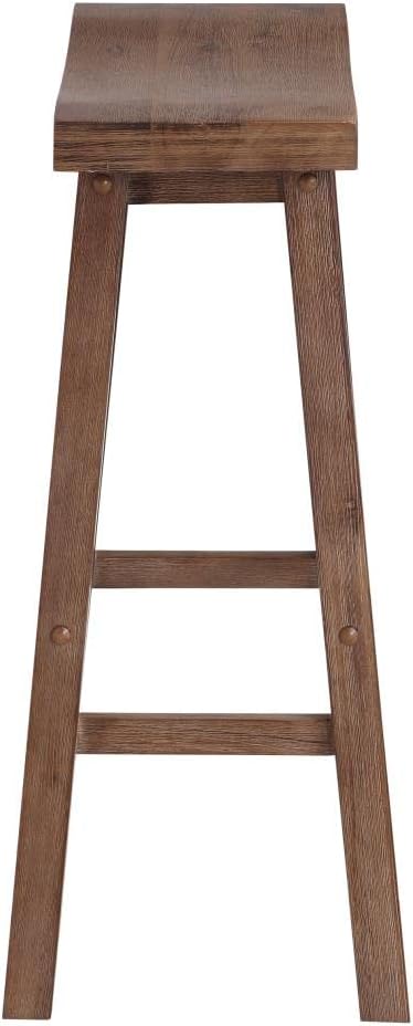 Boraam Sonoma Backless Saddle Bar Stool - Barnwood Wire-Brush