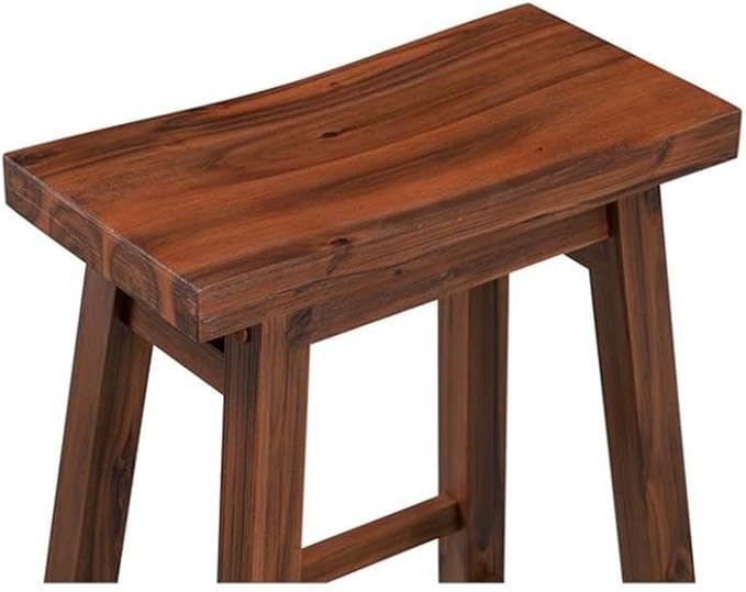Boraam Sonoma Backless Saddle Kitchen Counter Stool - Chestnut Wire-Brush - Set of 2