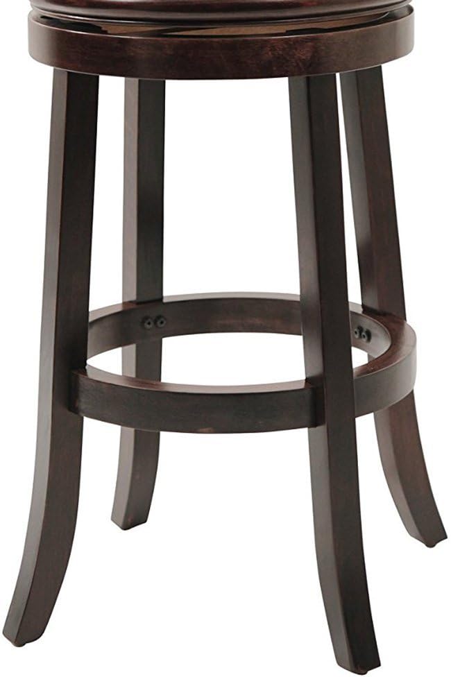 Boraam Augusta Bar Height Swivel Stool, 29-Inch, Cappuccino, 2-Pack