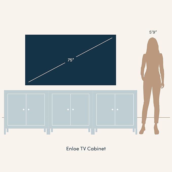 Nathan James Enloe Modern Storage Free Standing Accent Cabinet TV Stand with Doors in a Rustic Pine Wood Finish and Gold Metal Base for Hallway, Entryway or Living Room, Brown/White/Gold, Set of 3