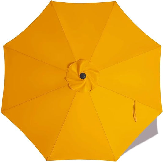 ABCCANOPY 9ft Outdoor Umbrella Replacement Top Suit 8 Ribs (Gold)