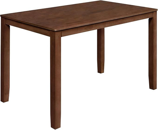 New Classic Furniture Pascal 59 in. Rectangle Wood Counter Table, Walnut