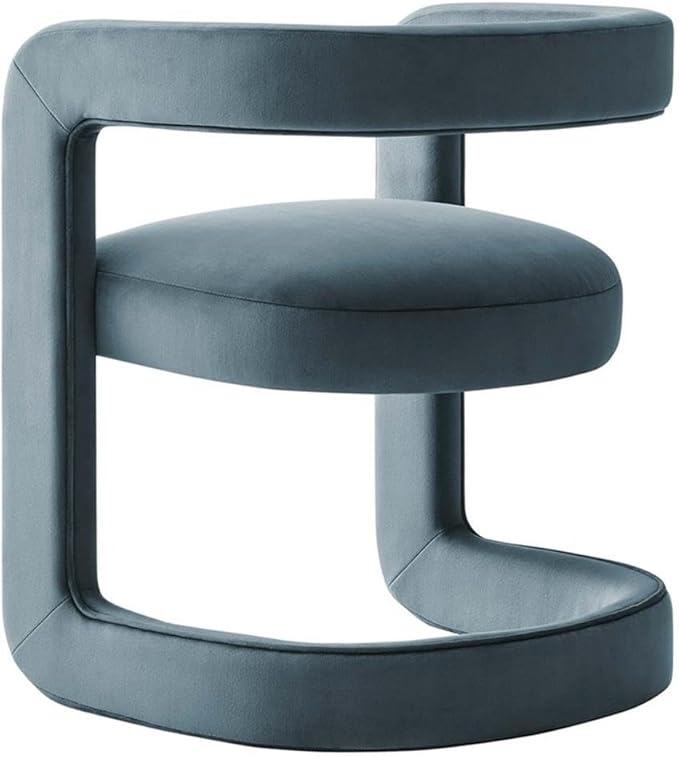 Modway Winslow Stain-Resistant Performance Velvet Accent Chair in [Color]- Open Back Barrel Armchair - Versatile Upholstered Dining Chair - Cozy Reading Chair