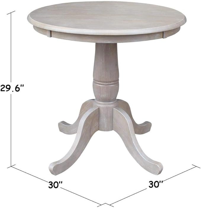 IC INTERNATIONAL CONCEPTS 30" Round Top Pedestal Table - with 2 San Remo Chairs