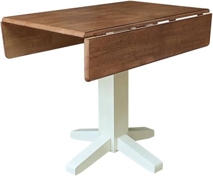 IC INTERNATIONAL CONCEPTS Solid Wood 36" Square Dual Drop Leaf Dining Table - Multi-Color