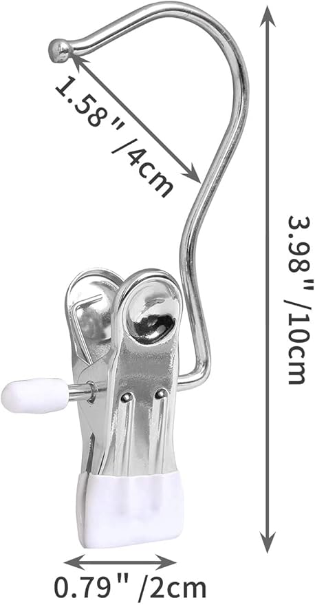 50 Pack Boot Hanger for Closet, Laundry Hooks with Clips, Multifunctional Hangers, Single Clip Space Saving for Jeans, Hats, Tall Boots, Towels (White)