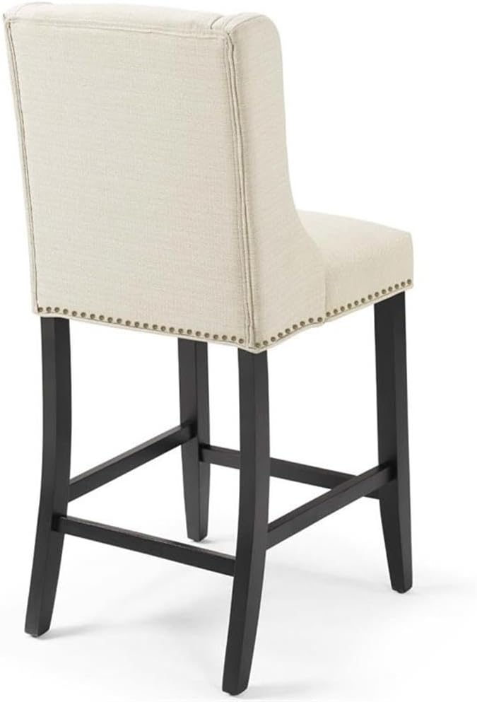 Modway Baron Fabric Upholstered Dining Counter-Height Bar Stool in Beige
