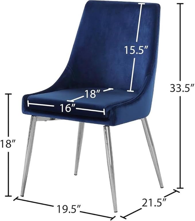 Meridian Furniture Karina Navy Velvet Dining Chair (Set of 2)