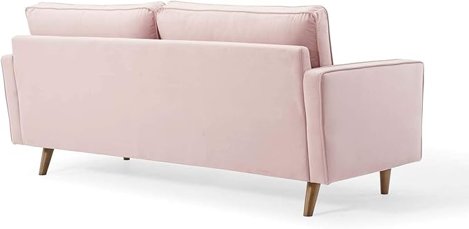 Modway EEI-3764-PNK Valour Performance Velvet Sofa, Pink