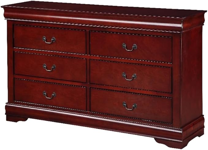 Acme Louis Philippe III 6 Drawers Dresser in Cherry