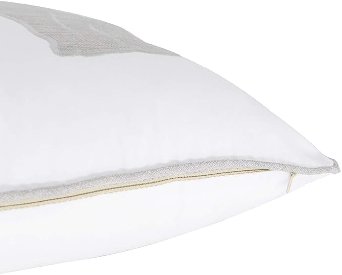 Animal Cotton Throw Pillow Covers Deer Head Embroidered 18x18 Inches for Couch Cushions Covers (White) …