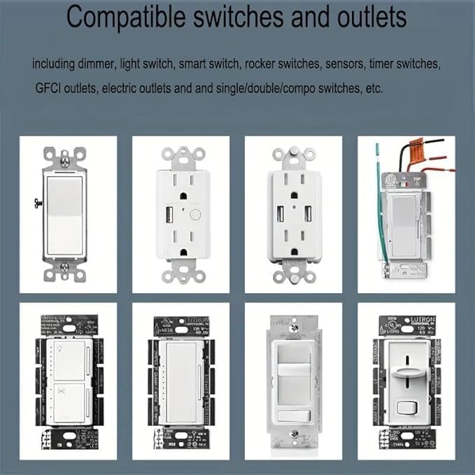 Decorator Wall Plates 3-Gang Switch Outlet Electrical Cover Plate Unbreakable Thermoplastic Faceplate for Light Receptacle Outlet Switch, White (2 Pack)