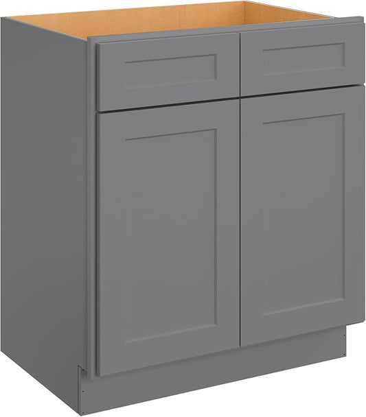 LOVMOR Kitchen Sink Base Cabinet, Unassembled Cabinet, Single Sink Storage Unit, Large Capacity, 24" D*30" W*34-1/2"H