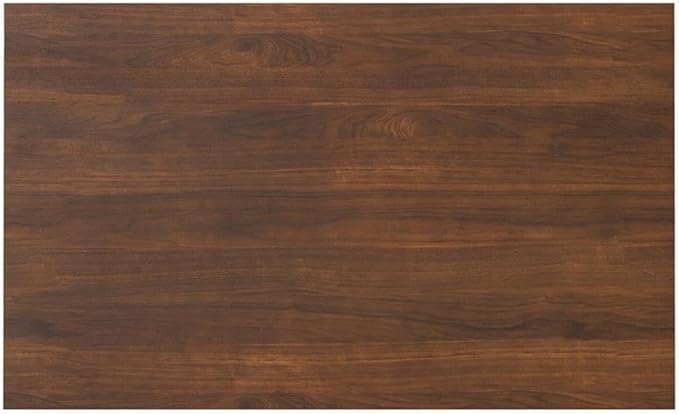 SIMPLIHOME Hunter Dining Table - 66 inch Wide Solid Wood Walnut Veneer Table, Modern Industrial Style for Dining Room or Kitchen with Black Powder-Coated Iron Legs and Hairpin Legs, Seats 6
