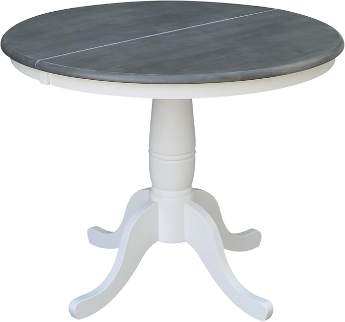 International Concepts 36" Round Extension Dining Table with 2 Chairs